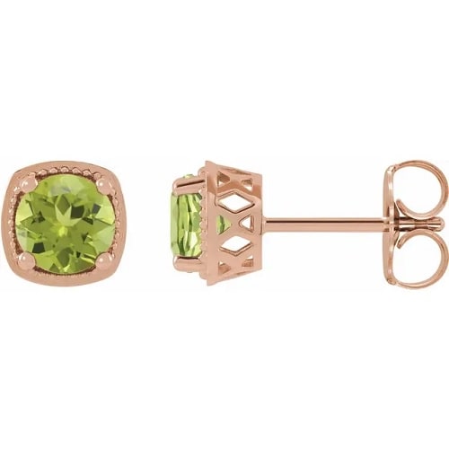 Florimel Peridot Rose Gold 4 Prong Set 