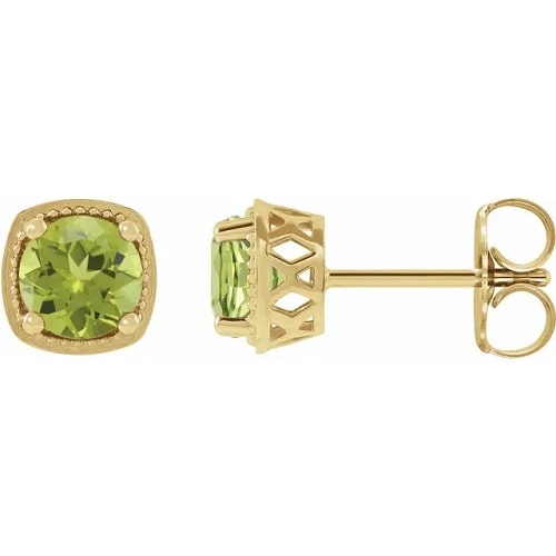 Florimel Peridot Yellow Gold 4 Prong Set 