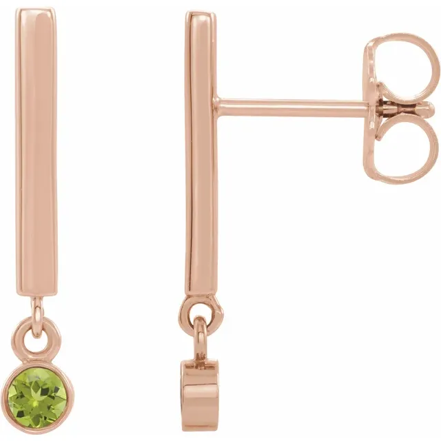 Flora Peridot Rose Gold Bezel Set 