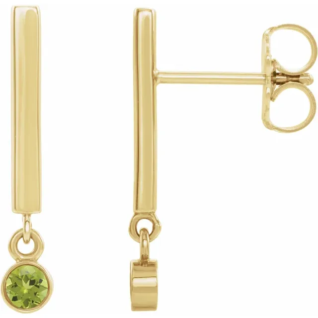 Flora Peridot Yellow Gold Bezel Set 