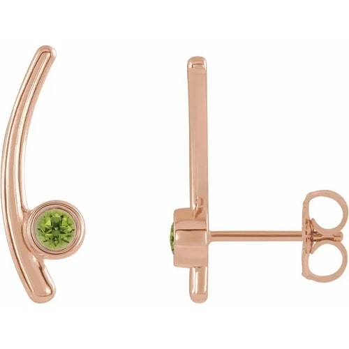 Felberta Peridot Rose Gold Bezel Set 