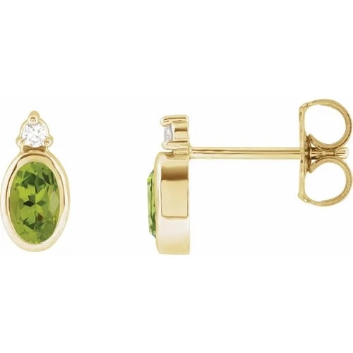 Finepopla Peridot Yellow Gold Bezel Set 