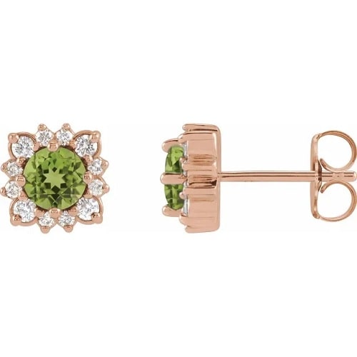 Florice Peridot Rose Gold Claw Set 