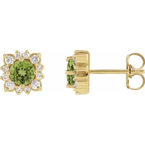 Florice Peridot Yellow Gold Claw Set 