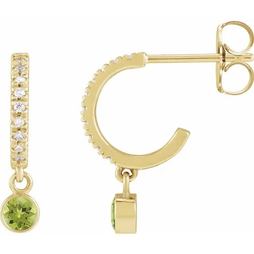 Firaas Peridot Yellow Gold Bezel Set 