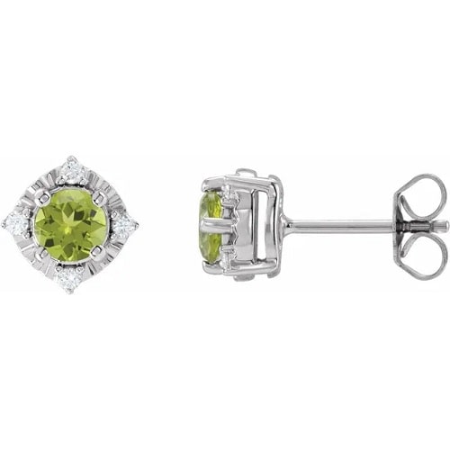 Floryfel 1.08 Carat Peridot 4 Prong Set 