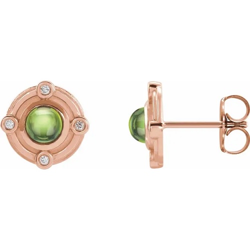 Florena Peridot Rose Gold Bezel Set 