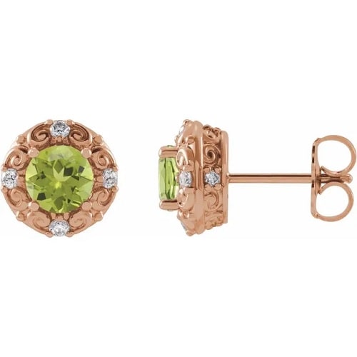 Fluri Peridot Rose Gold 4 Prong Set 