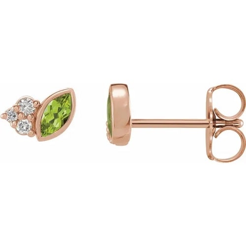Felelolie Peridot Rose Gold Bezel Set 