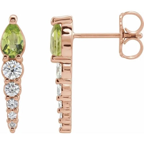 Floride Peridot Rose Gold 3 Prong 