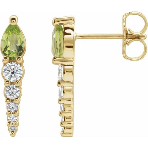 Floride Peridot Yellow Gold 3 Prong 