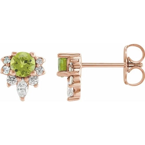 Fleet Peridot Rose Gold 4 Prong Set 