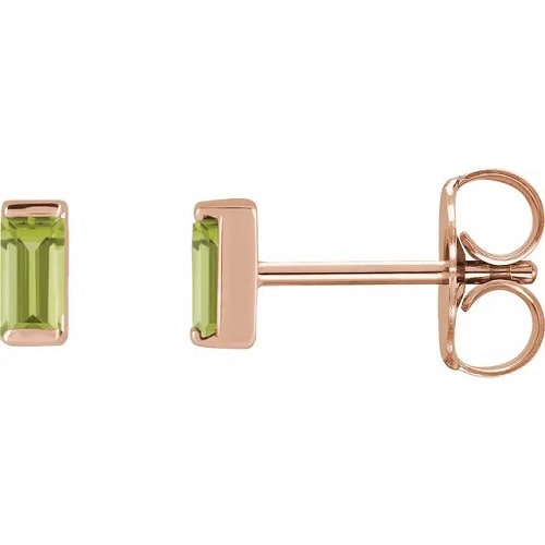 Femmota Peridot Rose Gold Bar Set 