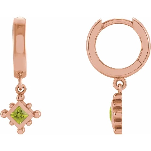 Fayre Peridot Rose Gold Bezel Set 