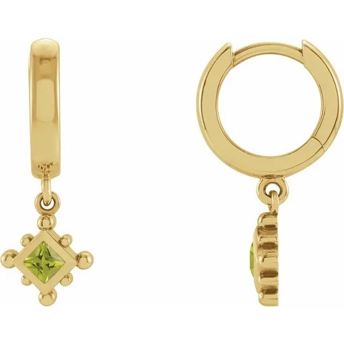 Fayre Peridot Yellow Gold Bezel Set 