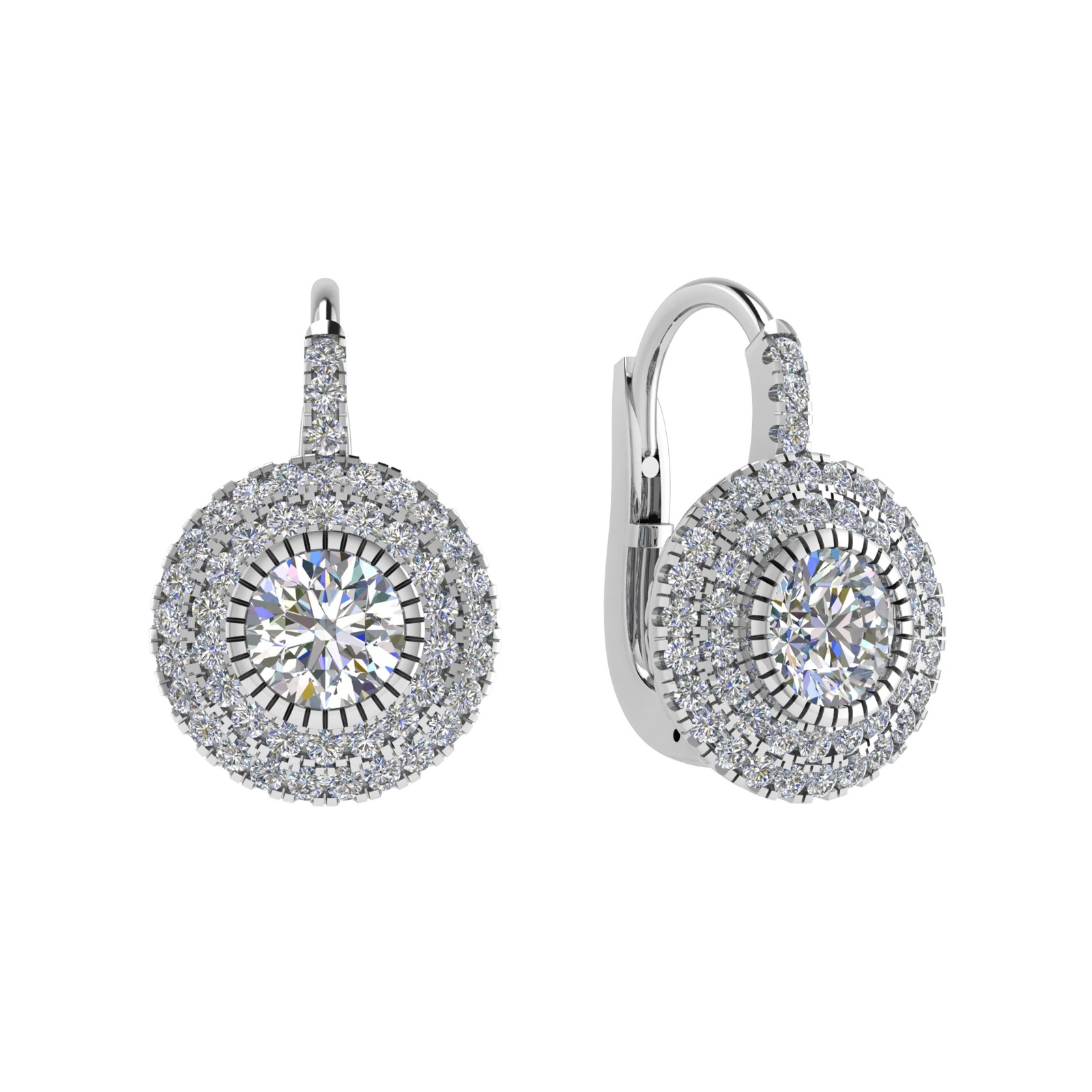 Kasandra 0.50 - 1.50 Carat Natural Prong Set Hoop Diamond Earrings