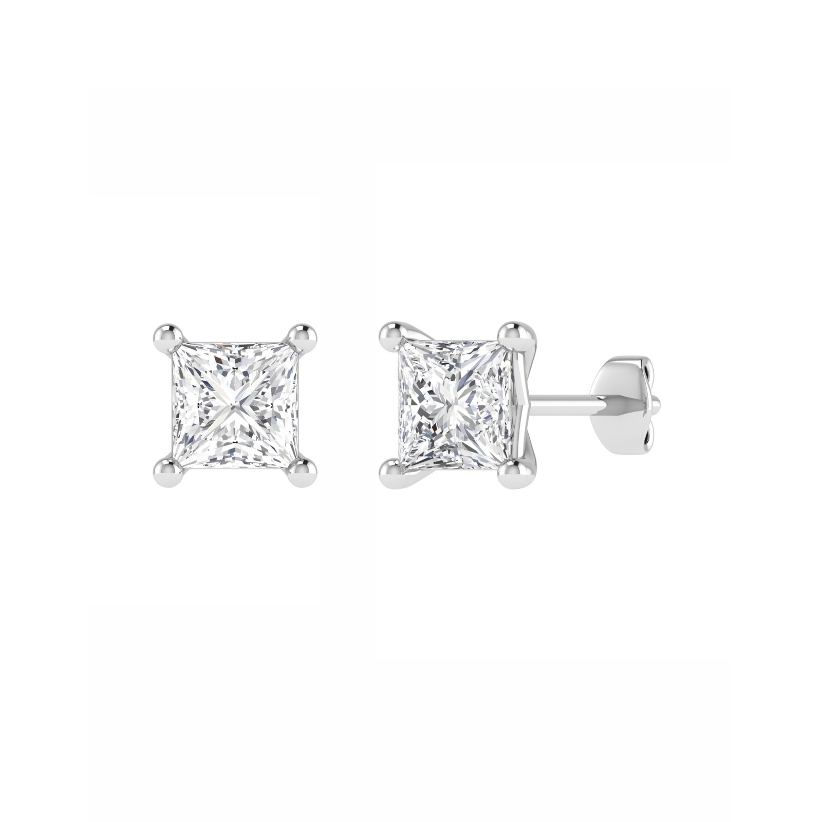 Jaqueline Lab Grown 4 Prong Studs Diamond Earrings