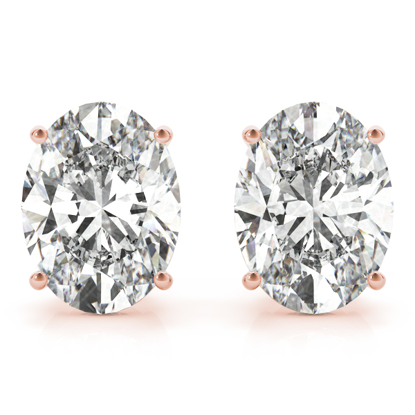Julianna Lab Grown Rose Gold 4 Prong Studs Diamond Earrings