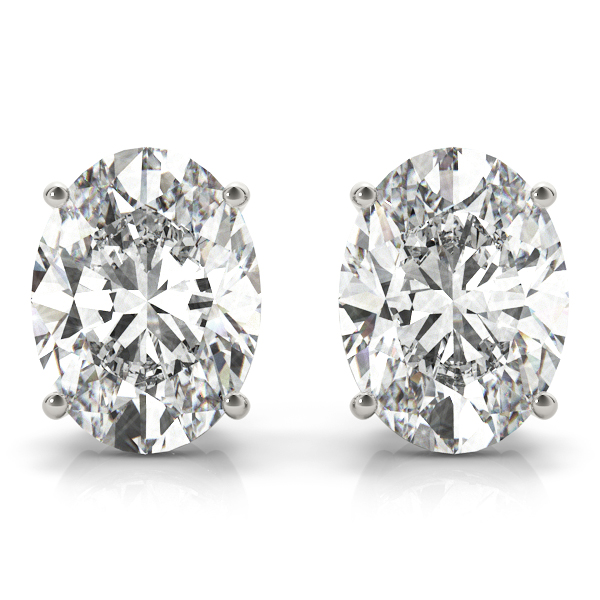 Julianna Lab Grown White Gold 4 Prong Studs Diamond Earrings