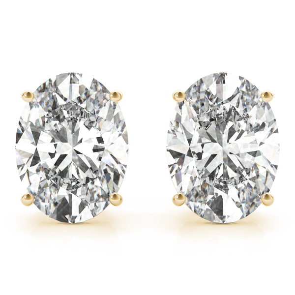 Julianna Lab Grown Yellow Gold 4 Prong Studs Diamond Earrings