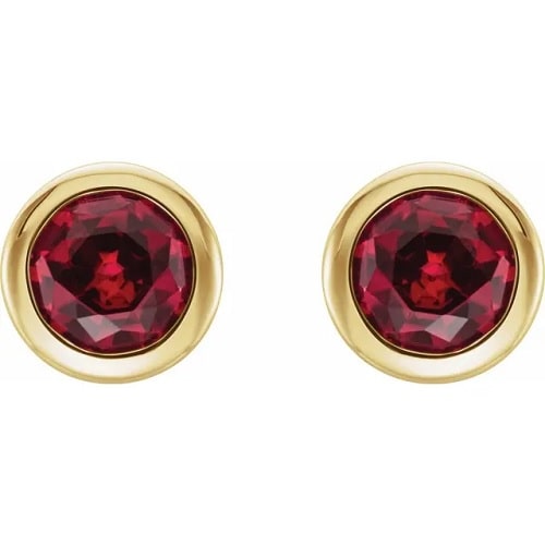 Holliston Natural Ruby Yellow Gold Bezel Set 