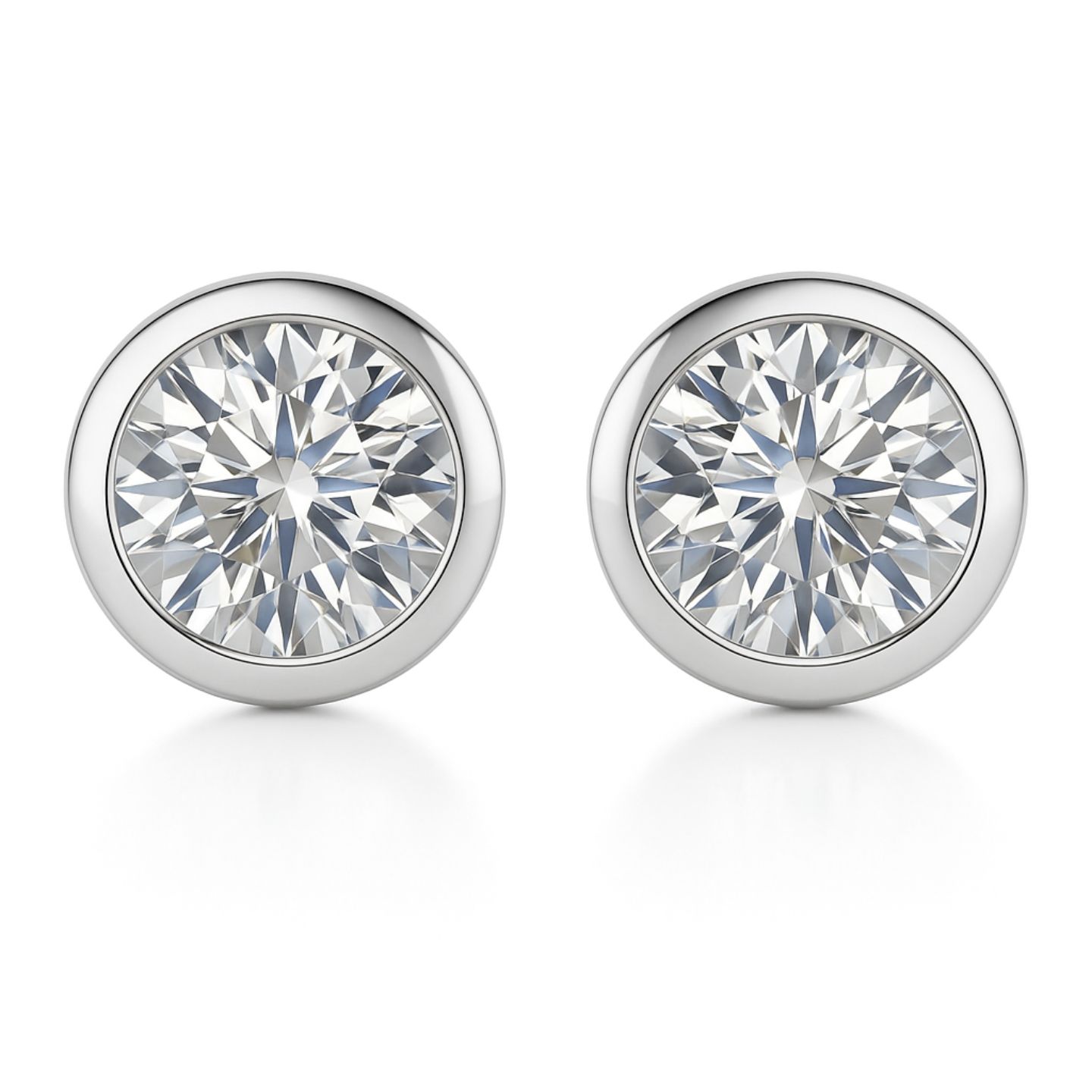 Jayda Lab Grown Bezel Studs Diamond Earrings