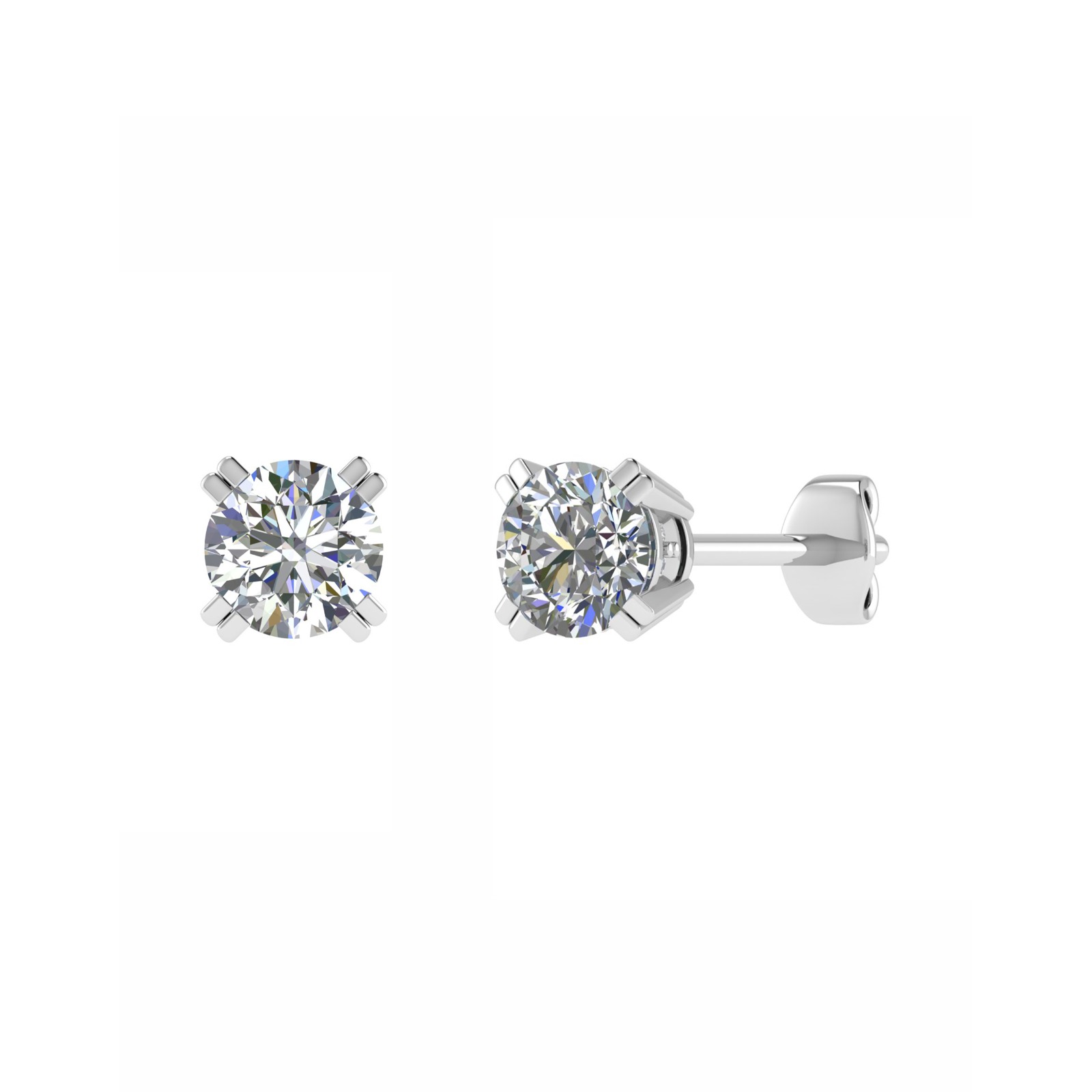 Jayna Lab Grown Double Prong Studs Diamond Earrings