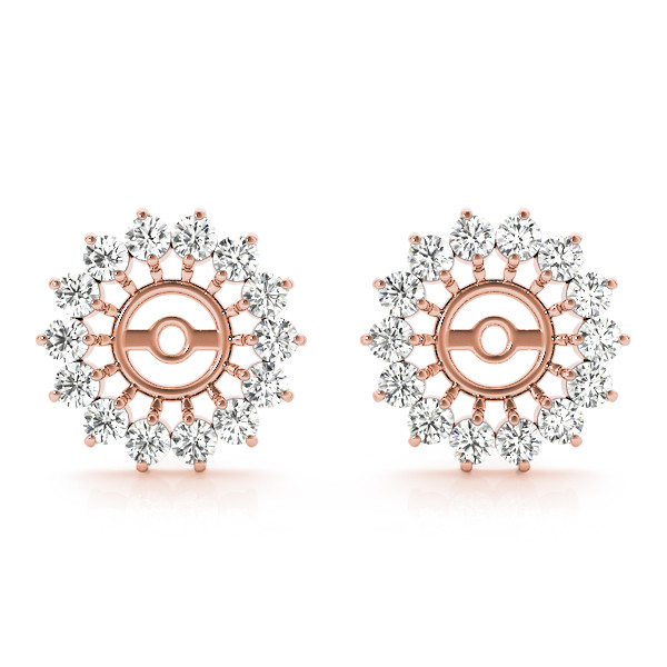 Sienna Lab Grown Rose Gold Ear Jackets & Climbers Diamond Earrings