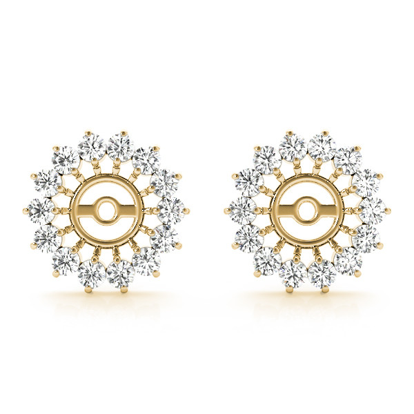 Sienna Lab Grown Yellow Gold Ear Jackets & Climbers Diamond Earrings