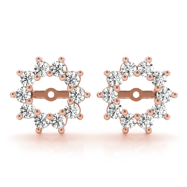 Rylee Lab Grown Rose Gold Ear Jackets & Climbers Diamond Earrings