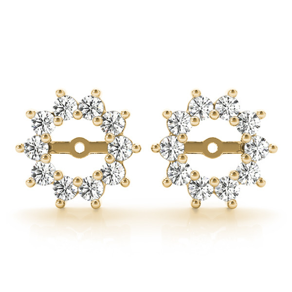 Rylee Lab Grown Yellow Gold Ear Jackets & Climbers Diamond Earrings
