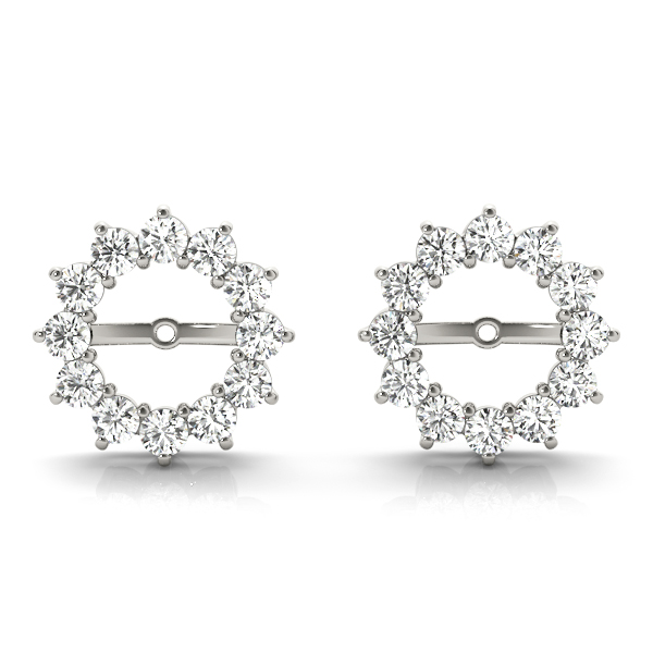 Leigh Natural White Gold Ear Jackets & Climbers Diamond Earrings