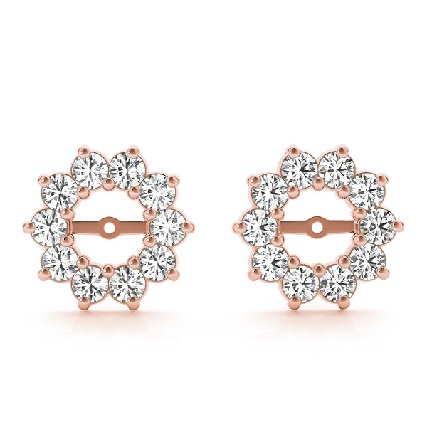 Rylee Lab Grown Rose Gold Ear Jackets & Climbers Diamond Earrings