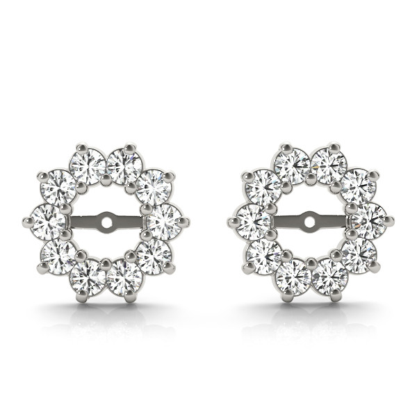 Rylee Lab Grown White Gold Ear Jackets & Climbers Diamond Earrings