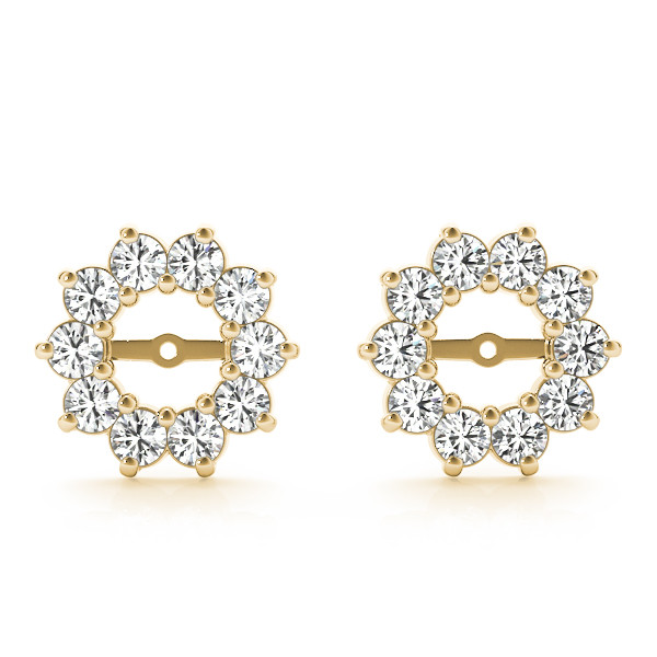Rylee Lab Grown Yellow Gold Ear Jackets & Climbers Diamond Earrings