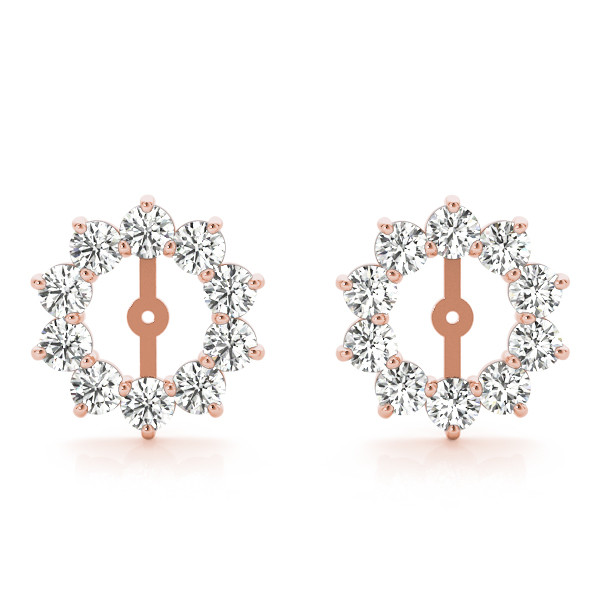 Stevie Lab Grown Rose Gold Ear Jackets & Climbers Diamond Earrings