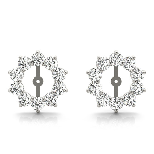 Stevie Lab Grown White Gold Ear Jackets & Climbers Diamond Earrings