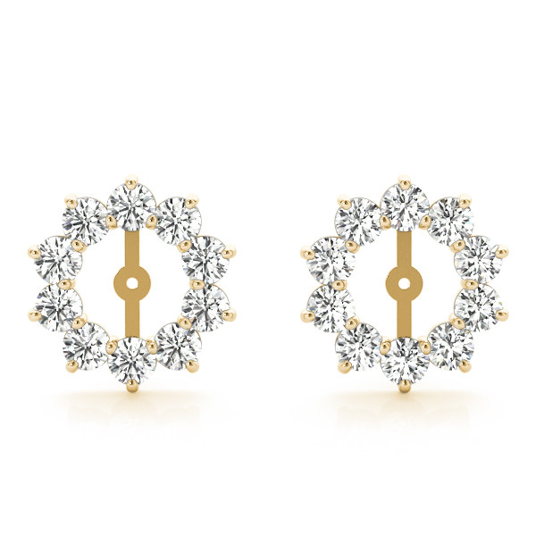 Stevie Lab Grown Yellow Gold Ear Jackets & Climbers Diamond Earrings
