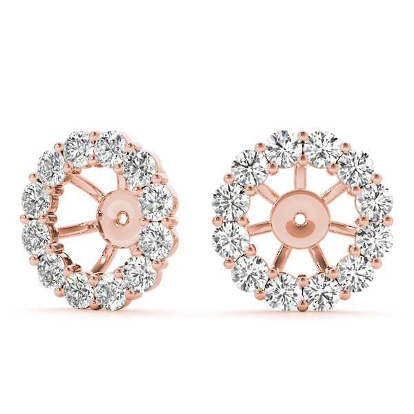 Laurie Lab Grown Rose Gold Ear Jackets & Climbers Diamond Earrings