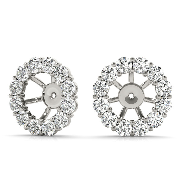 Laurie Lab Grown Silver Ear Jackets & Climbers Diamond Earrings