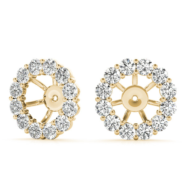 Laurie Lab Grown Yellow Gold Ear Jackets & Climbers Diamond Earrings