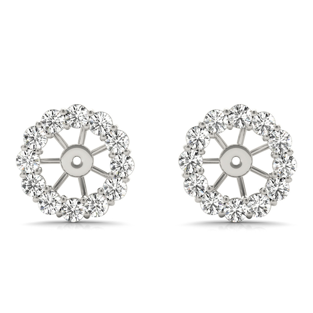 Remy Lab Grown Silver Ear Jackets & Climbers Diamond Earrings