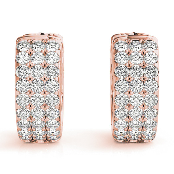 Victoria Lab Grown Rose Gold Hoop Diamond Earrings