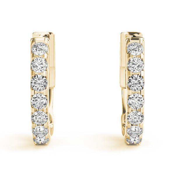 Brooklyn Lab Grown Yellow Gold Hoop Diamond Earrings