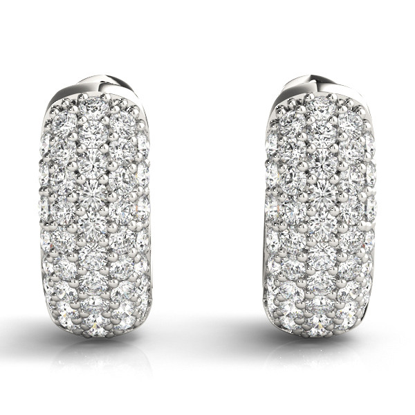 Gianna Lab Grown Silver Hoop Diamond Earrings