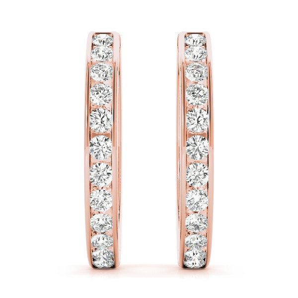 Maisy Lab Grown Rose Gold Hoop Diamond Earrings