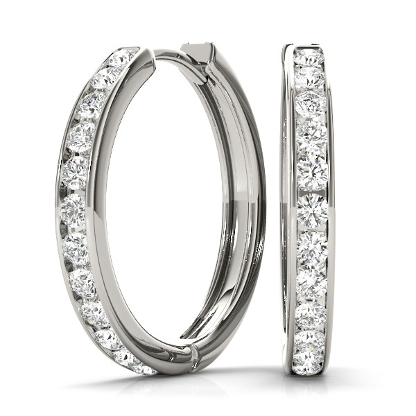 Maisy Lab Grown Hoop Diamond Earrings