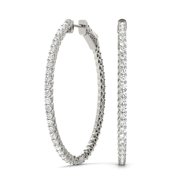 Esabel Lab Grown Hoop Diamond Earrings