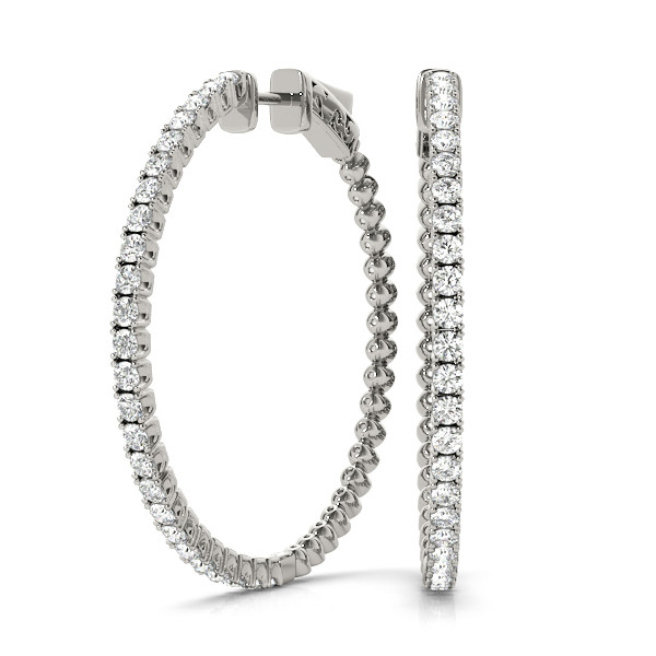 Abigail Lab Grown Hoop Diamond Earrings
