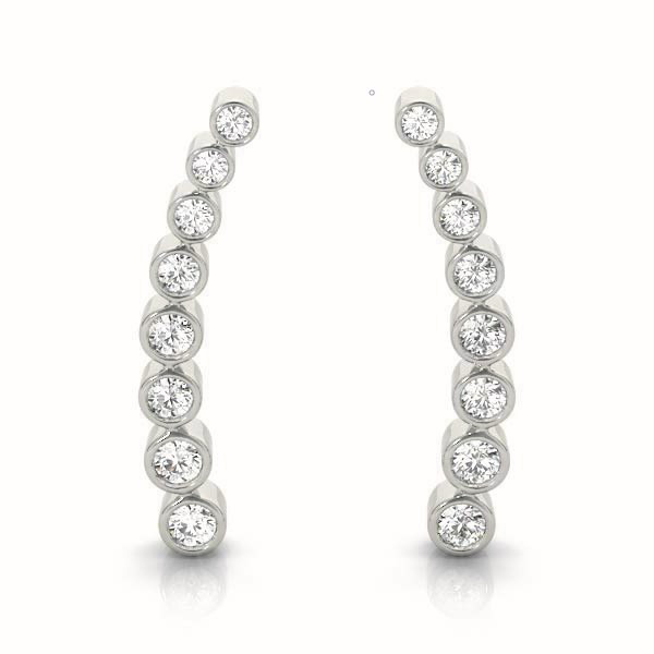 Charlotte Lab Grown Hoop Diamond Earrings